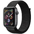 watch series 4 gps 44 mm in alluminio grigio siderale con cinturino nero