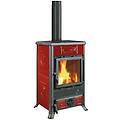 stufa a legna rossella r1. 16 ceramica bordeaux 9 kw 258 m&sup3;