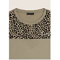 t-shirt manica corta con dettaglio animalier sulle spalle abbey stone donna small