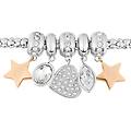 bracciale sunrise acciaio bicolore bianco / rosa cristallo collezione sunrise bicolore bianco /