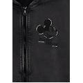 felpa da donna con cappuccio zip e grafica mickey mouse nero donna large