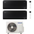 climatizzatore dual split windfree black 9+9 btu con aj052txj3kg/eu inverter r-32 wi-fi classe a+++