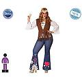 - -60006 -60006-costume dà hippie adulti donna 60006 blu xl