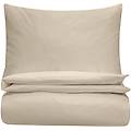 set copripiumino e federa scalea chiusura per hotel 140x200 cm (lxl) 70x90 cm (lxl) beige