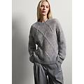 - maglione grigio in misto mohair regular fit donna grigio melange taglia xs