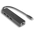i-tec advance slim usb-c hub 3 porte usb 3. 0 + adattatore gigabit ethernet nero