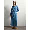 - abito chemisier in puro cotone denim regular fit donna azzurro chiaro taglia xs