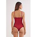 body in tulle e pizzo pretty flowers donna rosso taglia l
