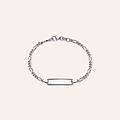 bracciale con targhetta silver baby argento rodiato collezione silver baby bianco