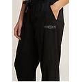 pantaloni sportivi finish setoso con fondo aderente nero donna extra small