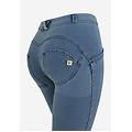 jeggings push up wr. up 7/8 superskinny jersey organico denim blu medio-blue seams donna extra