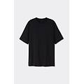 t-shirt over in cotone interlock uomo nero taglia m