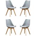 - margot sedia nordica imbottita set da 4
