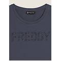 t-shirt con logo frontale in borchie turbulence donna small