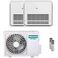 condizionatore console akt dual split 18000+18000 btu inverter a++ unità esterna 7 kw