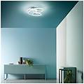 gea luce plafoniera moderna diva alluminio bianco satinato 1 luce led 42w