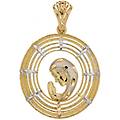 ciondolo da donna con madonna oro giallo e bianco 803321731694