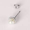 orecchini lobo gabrielle oro bianco perla d'acqua dolce cubic zirconia collezione gabrielle oro