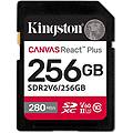 technology 256gb canvas react plus sdxc uhs-ii 280r-150w u3 v60 for full hd-4k