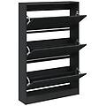 - scarpiera nera 80x21x125 5 cm in legno multistrato