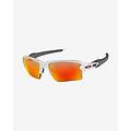 occhiali flak 2. 0 xl o polished white con lenti prizm ruby