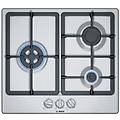 - piano cottura gas incasso pgc6b5b90 60 cm 3 fuochi colore acciaio inox