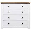 - armadietto bianco 80x40x73 cm in legno di pino modello panama