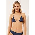 triangolo costume crinkle twist donna blu 2