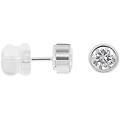 orecchini lobo punto luce bon ton oro bianco cubic zirconia collezione bon ton oro bianco