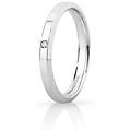 fede nuziale hydra slim con diamante oro bianco brillanti promesse