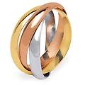anello oro 18 kt a 3 colori intrecciati gl101809