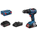 gsb 18v-55 trapano a percussione 2x4. 0ah batterie e caricatore 18 volt blu