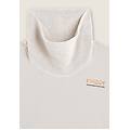 felpa da donna con fondo e collo alto in velluto white sand donna large