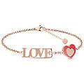 bracciale lady sweet acciaio rosa cristallo collezione lady sweet rosa