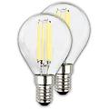lampadina led a goccia e14 2 5w chiara 3000k 525lm eec a 2er