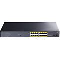 gs1020ps2 switch di rete 16 porte gigabit poe+ 2 sfp rack nero ethernet