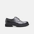 stringate derby in pelle da uomo nero