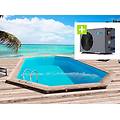 piscina in legno san paolo 6. 57 x 4. 07 x 1. 20 m + pompa di calore reversibil