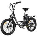 bicicletta elettrica fun1 350w 36v 10. 4ah 20x3 fat grigia