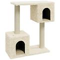 - albero per gatti con tiragraffi in sisal crema 60 cm