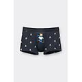 boxer cotone superior stampa orso sciatore uomo blu taglia 4
