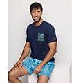 maglia in cotone da uomo simpson / blu notte / m blu notte