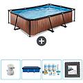 - piscina fuori terra rettangolo 300x200x65 cm bruin include accessori coordinati cb61
