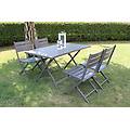 milanihome. it tavolo da giardino pieghevole salvaspazio in alluminio 70x130 c taupe 77 x 73 x 130
