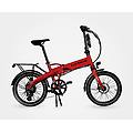 bicicletta elettrica pieghevole ibiza rainbow rossa 14 ah