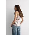 top in seta stampa pretty flowers donna floreale taglia m