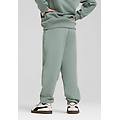 pantaloni della tuta in pile con logo ess n. 1 per bambini green moon