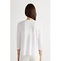 maglia scollo a v in fresh bamboo donna bianco taglia s