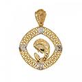 ciondolo da donna con madonna oro giallo e bianco 803321731672