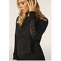 felpa donna con cappuccio e busto fantasia paisley all-over allover paisley black-black donna extra